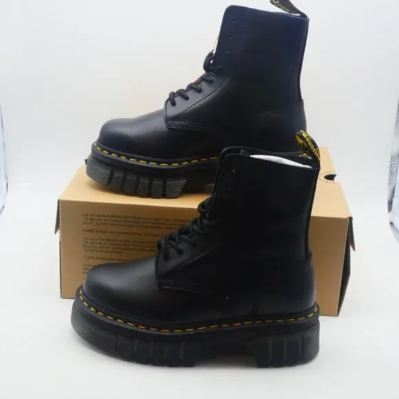 NEW Dr. Martens Women's 6 Audrick Nappa Lux Leather Platform Ankle Boots Docs - Picture 3 of 7